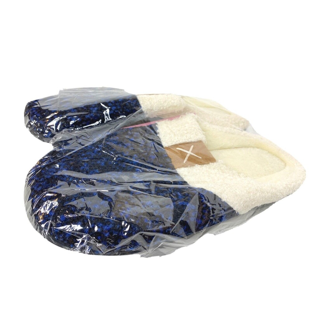 Men's Comfort Memory Foam Slippers Wool-Like Plush Fleece Lined  Shoes, New 7/8